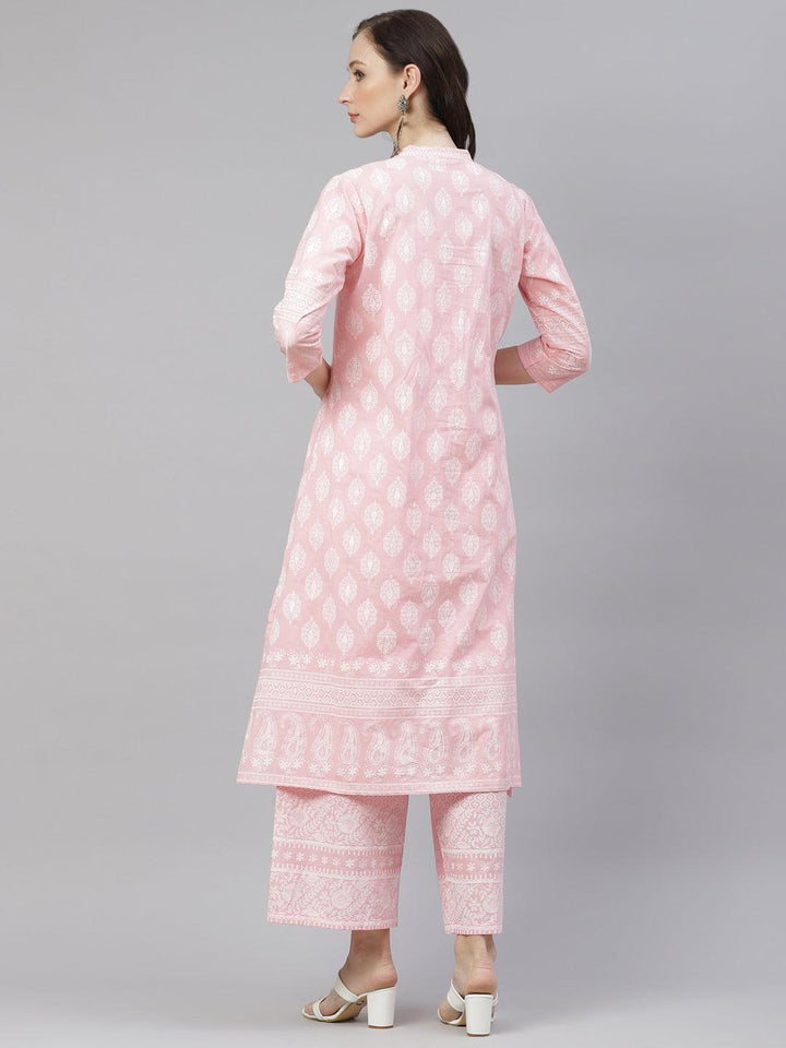 Baby-Pink-Cotton-2-Piece-Kurta-Set