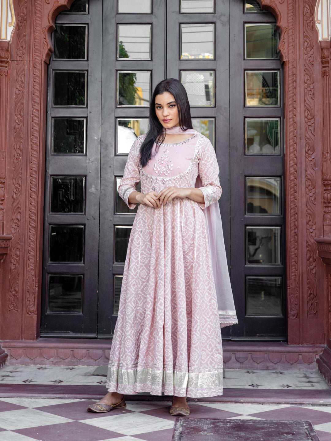Light-Pink-Cotton-3-Piece-Anarkali-Set