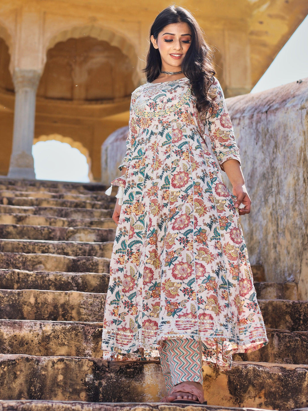 Off-White-Cotton-3-Piece-Anarkali-Set