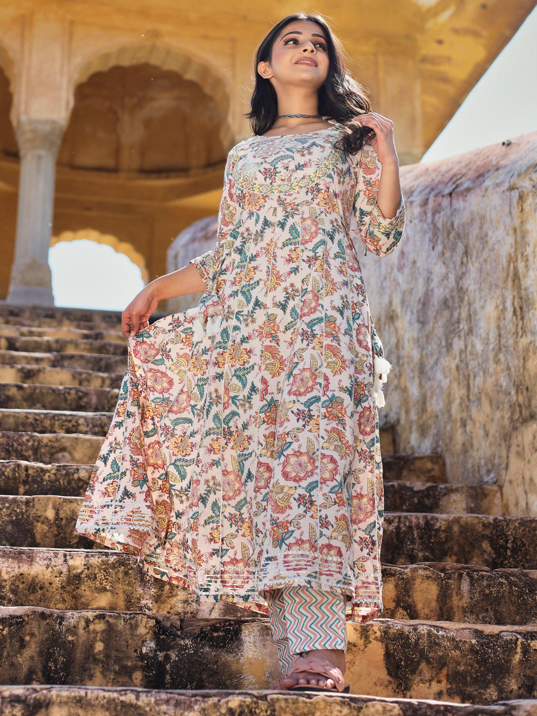 Off-White-Cotton-3-Piece-Anarkali-Set