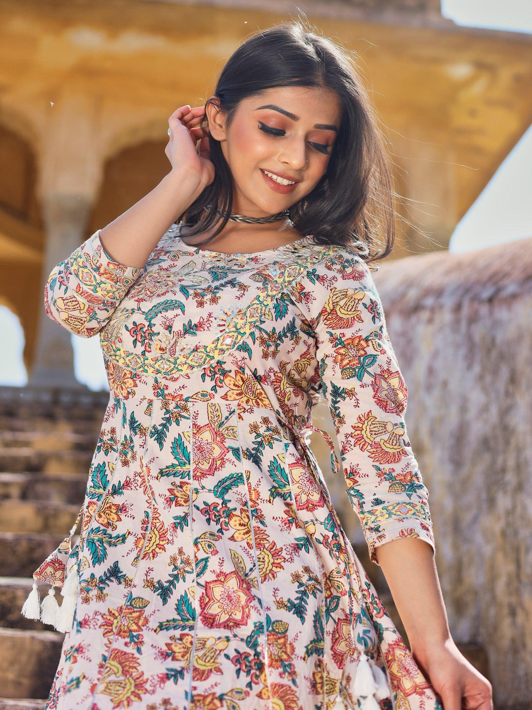 Off-White-Cotton-3-Piece-Anarkali-Set