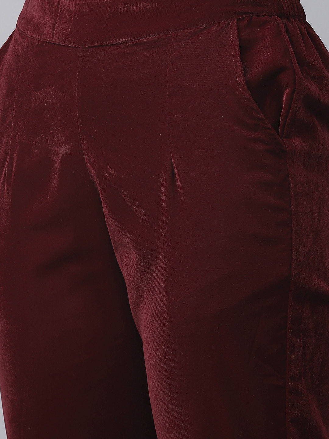 Maroon-Velvet-Hand-Work-3-Piece-Kurta-Set