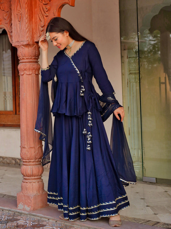 Navy-Blue-Rayon-Embroidered-Lehenga-Set