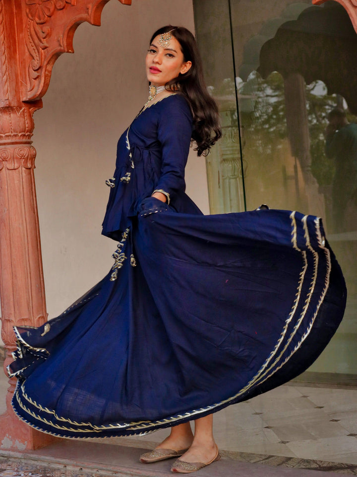 Navy-Blue-Rayon-Embroidered-Lehenga-Set