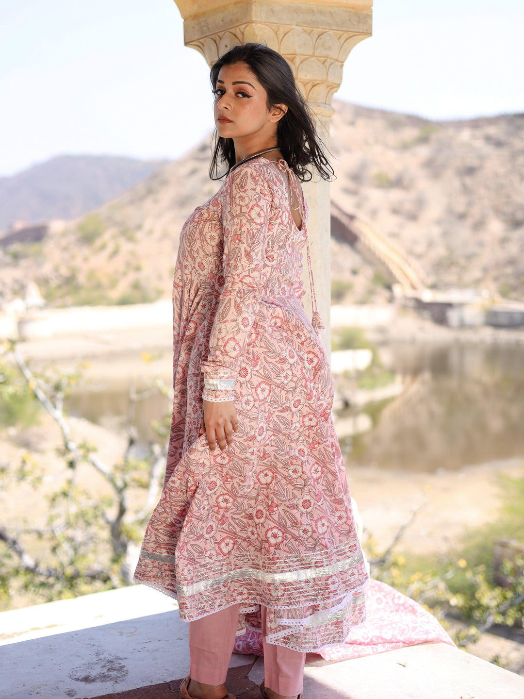 Baby-Pink-Cotton-3-Piece-Anarkali-Set