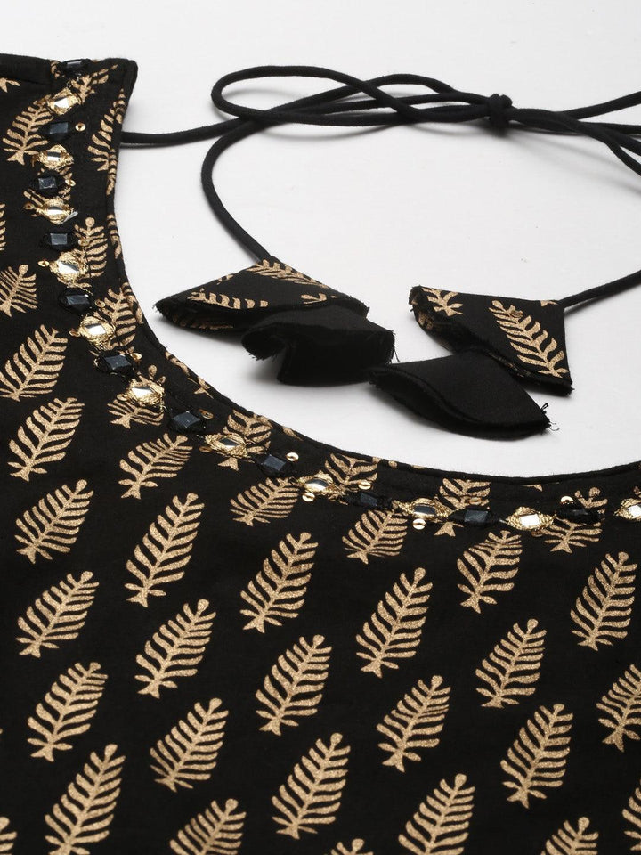 Black-Cotton-3-Piece-Sharara-Set