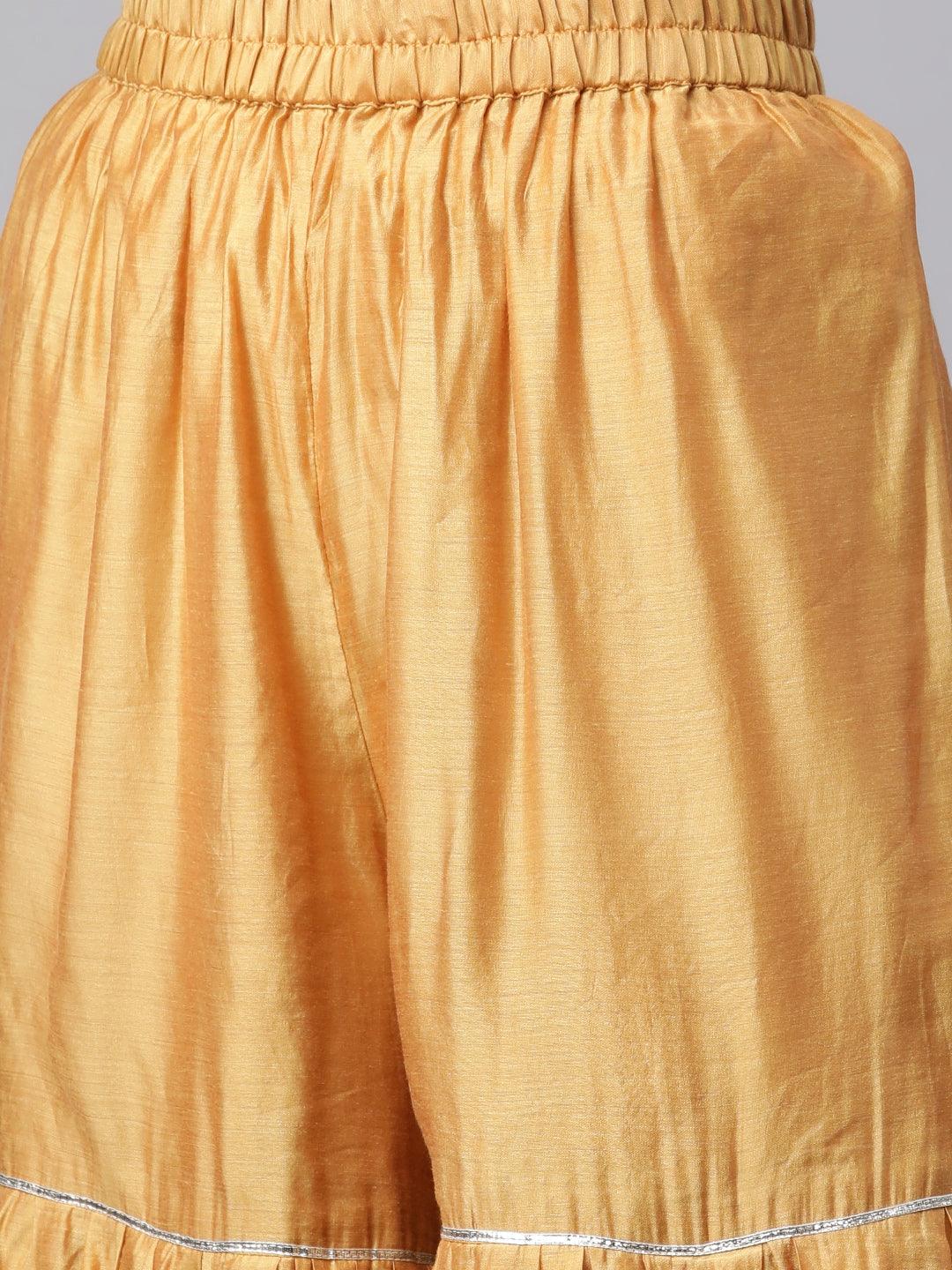 Yellow-Gold-Chenderi-Embroidered-3-Piece-Kurta-Set