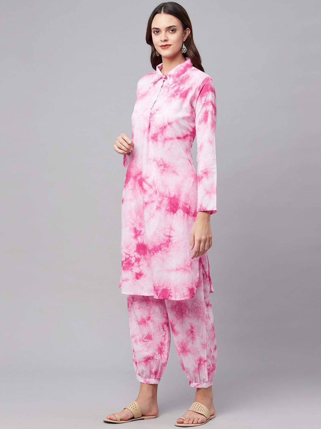 Pink-Cotton-Shirt-Style-2-Piece-Kurta-Set
