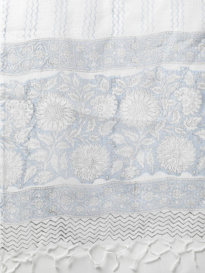 Sky-Blue-Cotton-Hand-Block-Printed-Straight-3-Piece-Kurta-Set