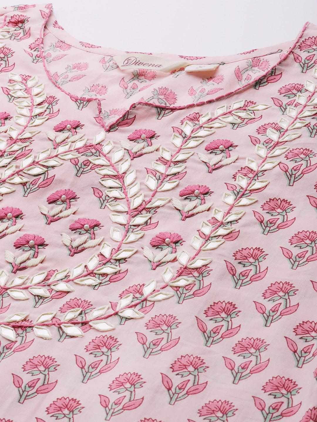 Pink-Cotton-Straight-3-Piece-Kurta-Set