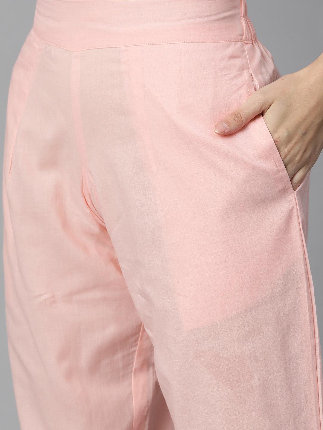 Pink-Cotton-Straight-3-Piece-Kurta-Set