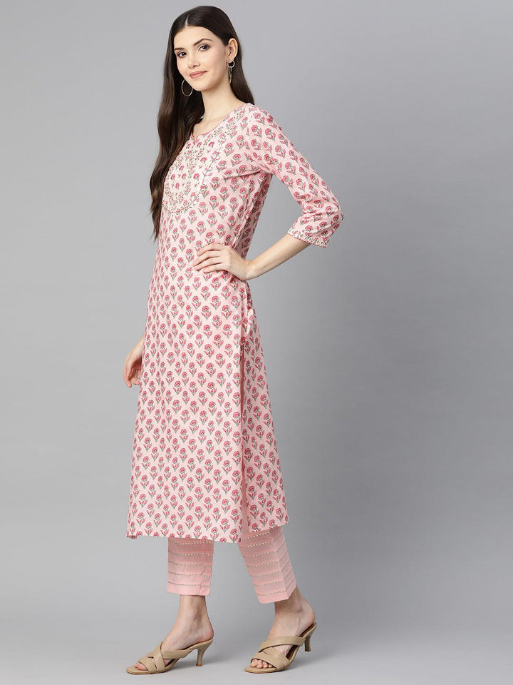 Pink-Cotton-Straight-3-Piece-Kurta-Set