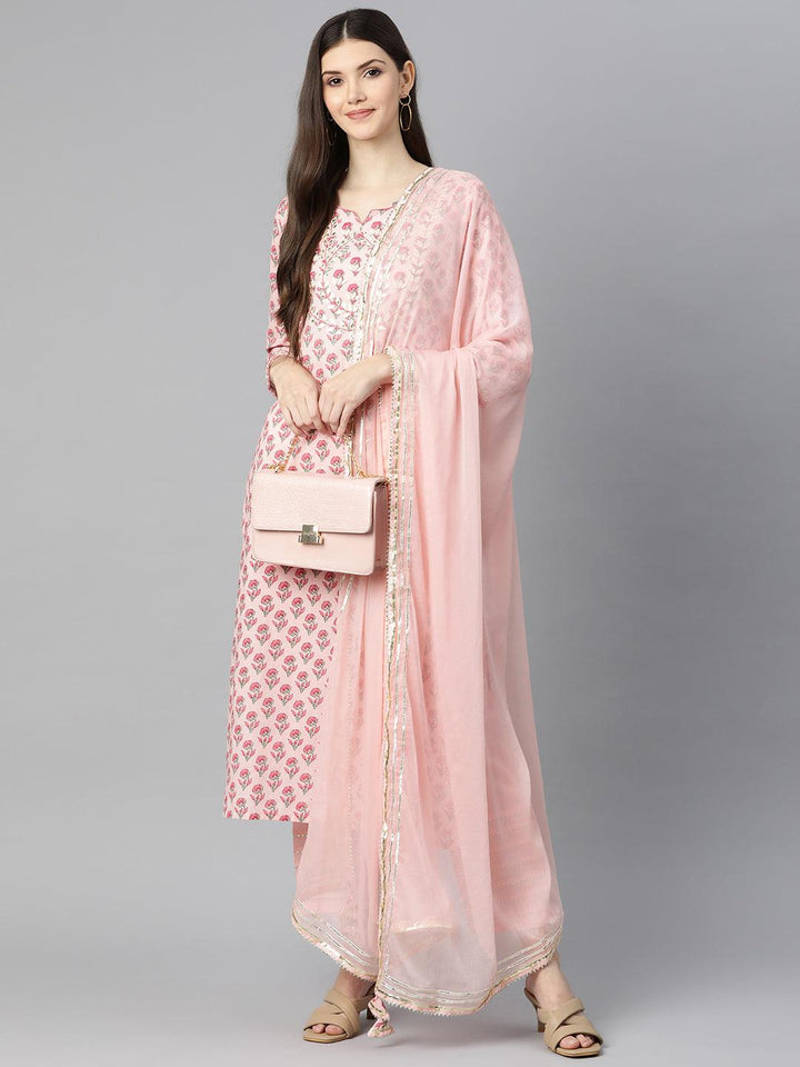 Pink-Cotton-Straight-3-Piece-Kurta-Set