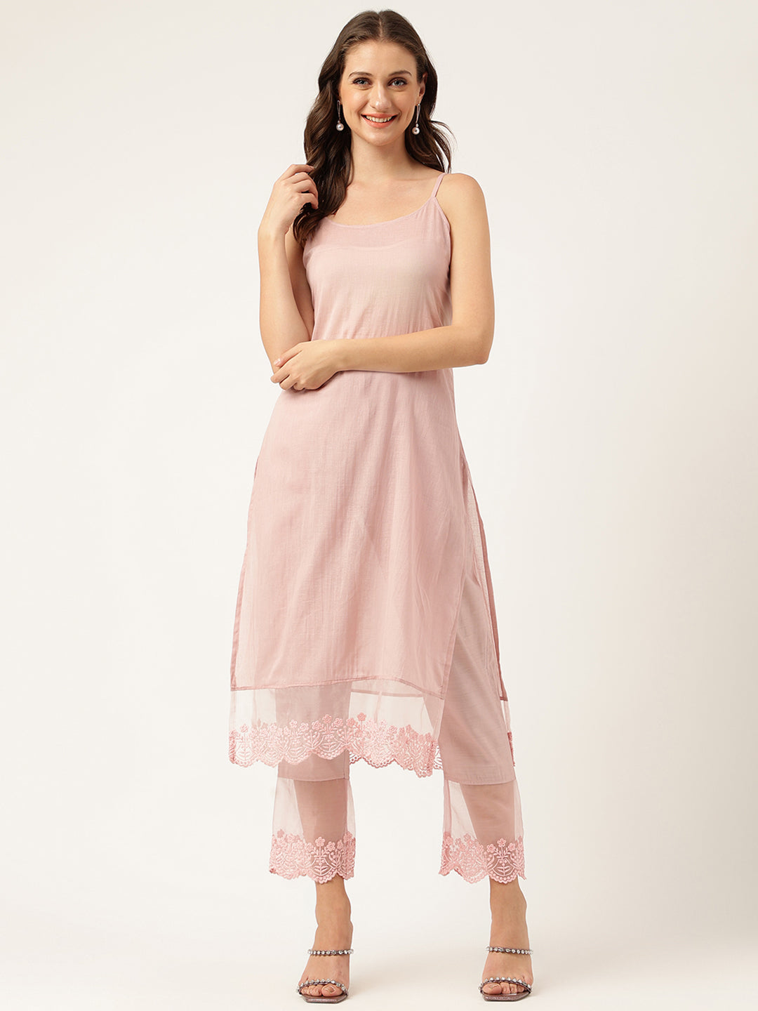 Peach-Cotton-Chanderi-3-Piece-Kurta-With-Inner