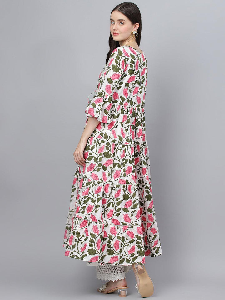 White-Cotton-Floral-Kurta-With-Jacket