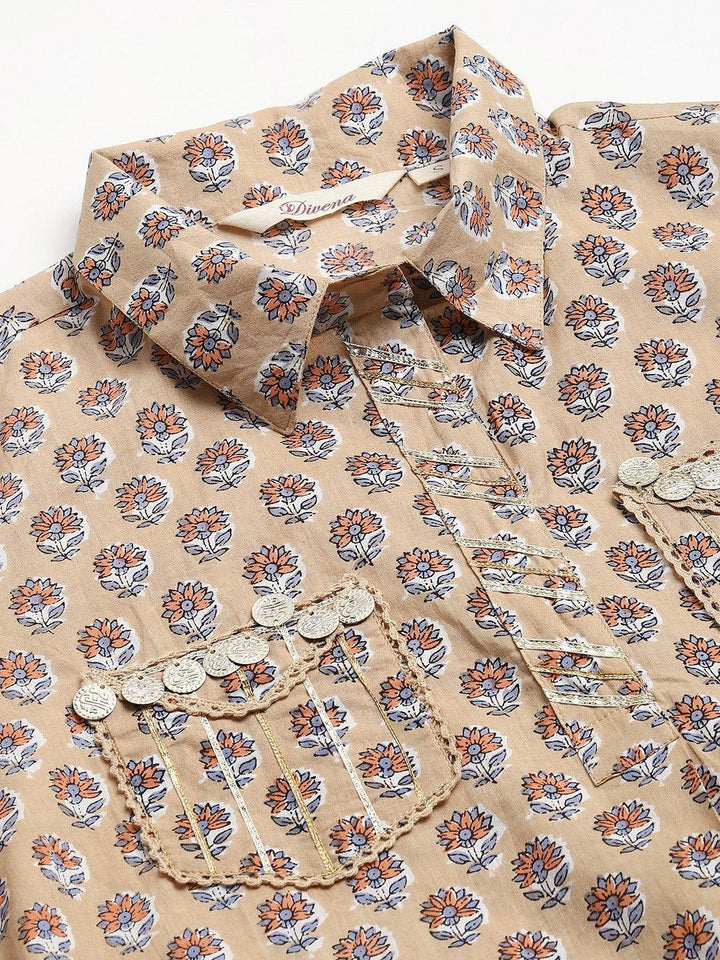 Beige-Pure-Cotton-Shirt-Style-Co-Ord-Set