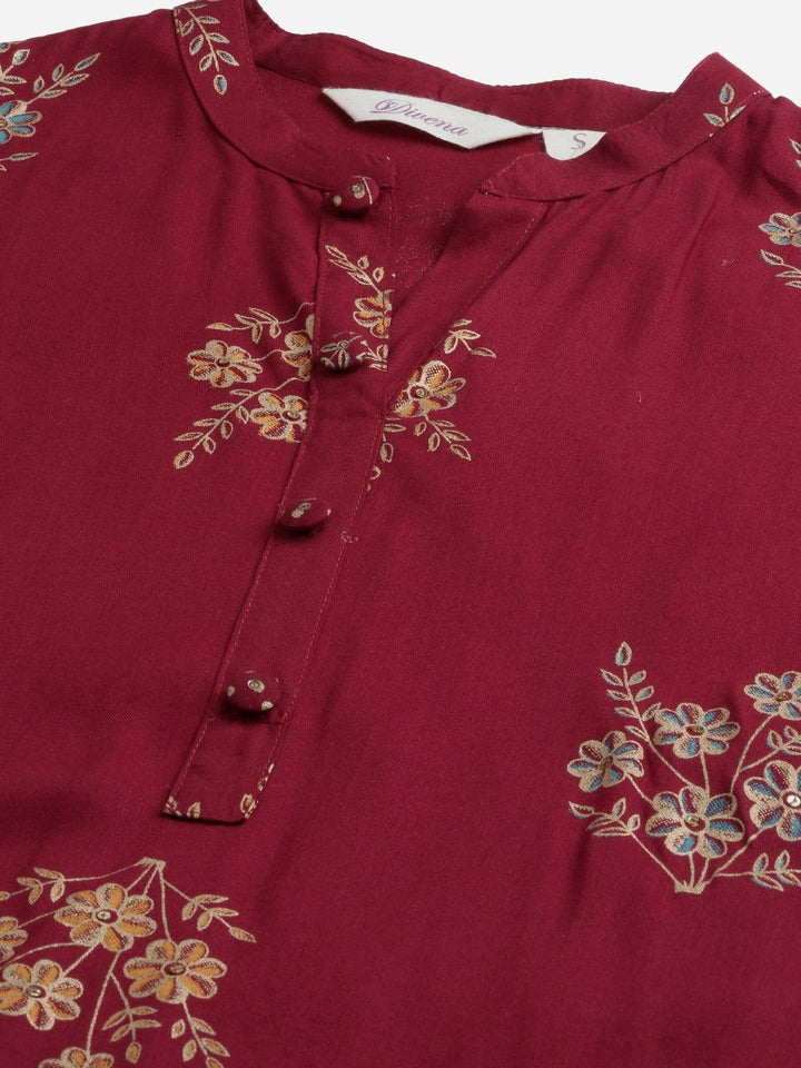 Maroon-Rayon-3-Piece-Kurta-Set