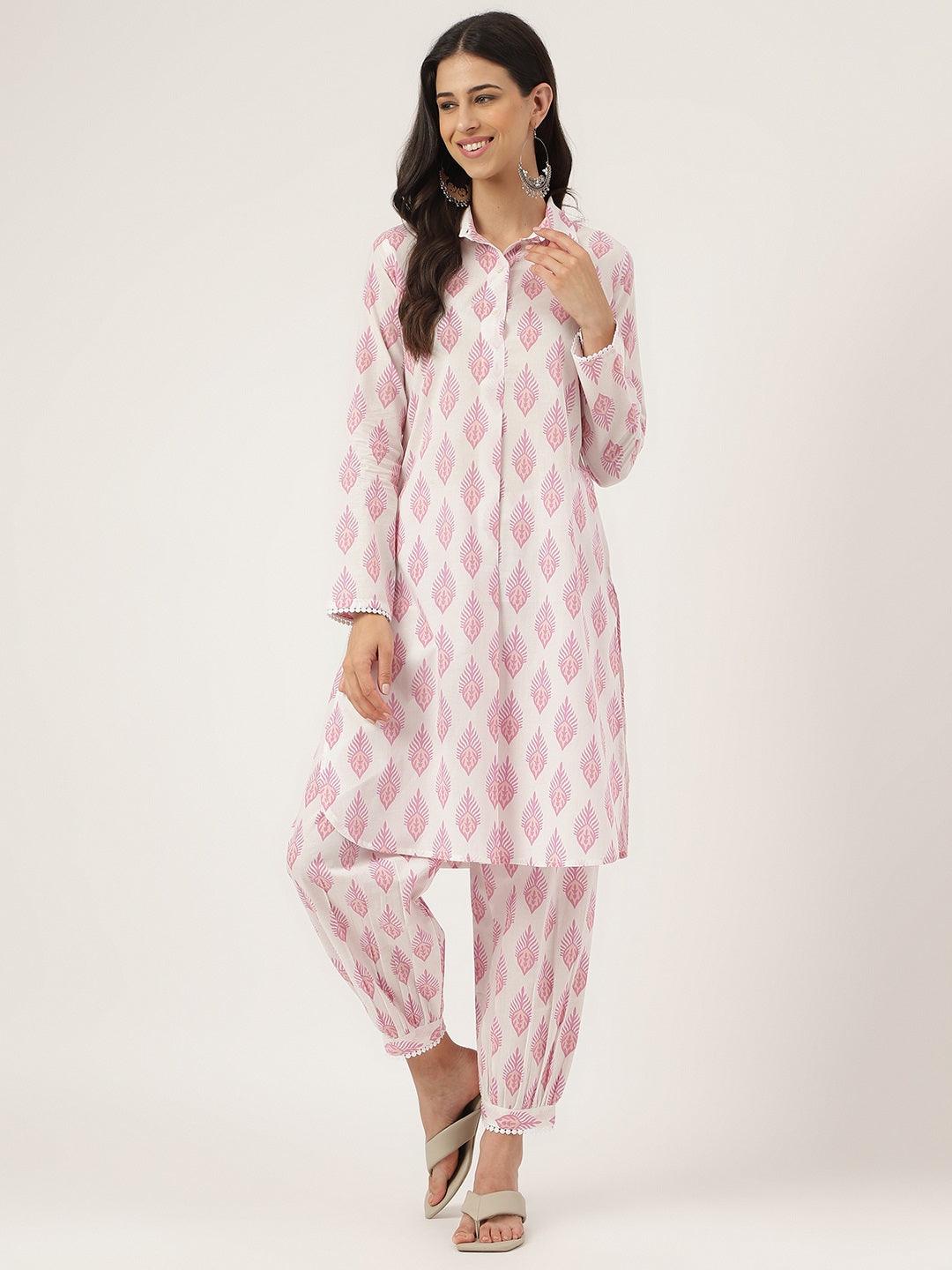 White-Pure-Cotton-Cotton-Straight-3-Piece-Kurta-Set