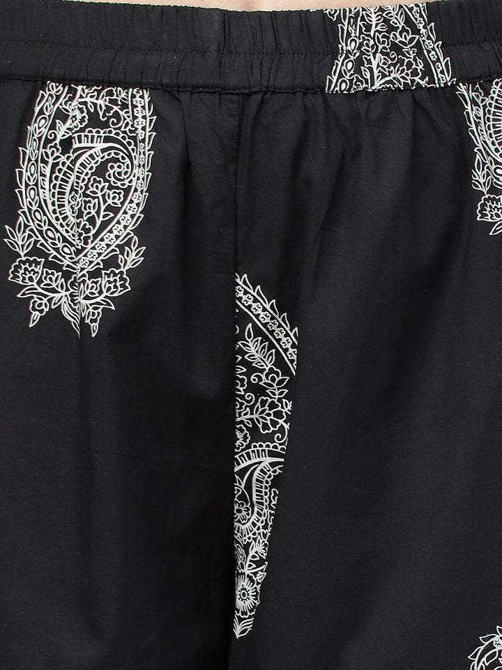 Black-Pure-Cotton-2-Piece-Kurta-Set
