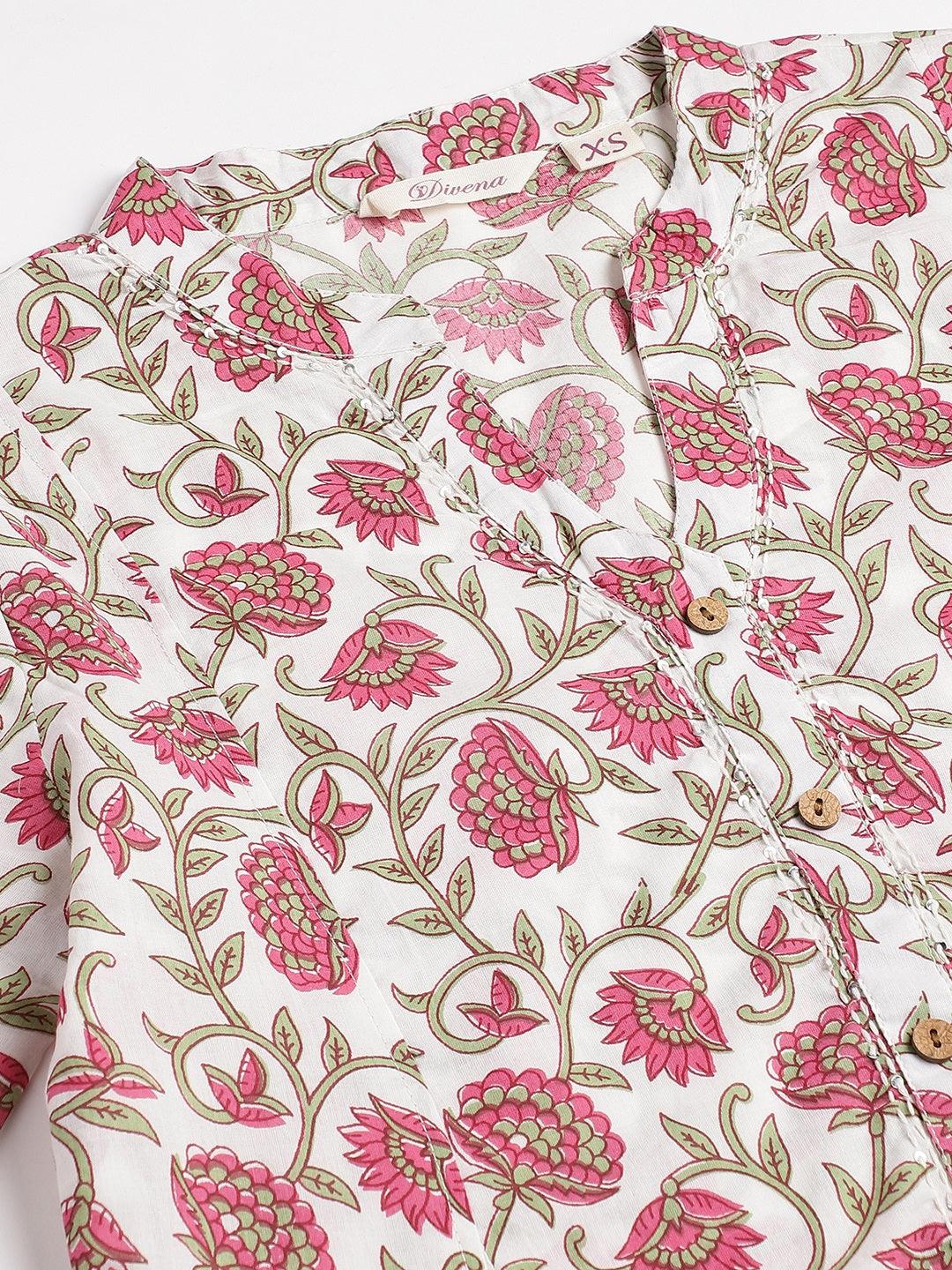 White-Floral-Printed-3-Piece-Kurta-Set