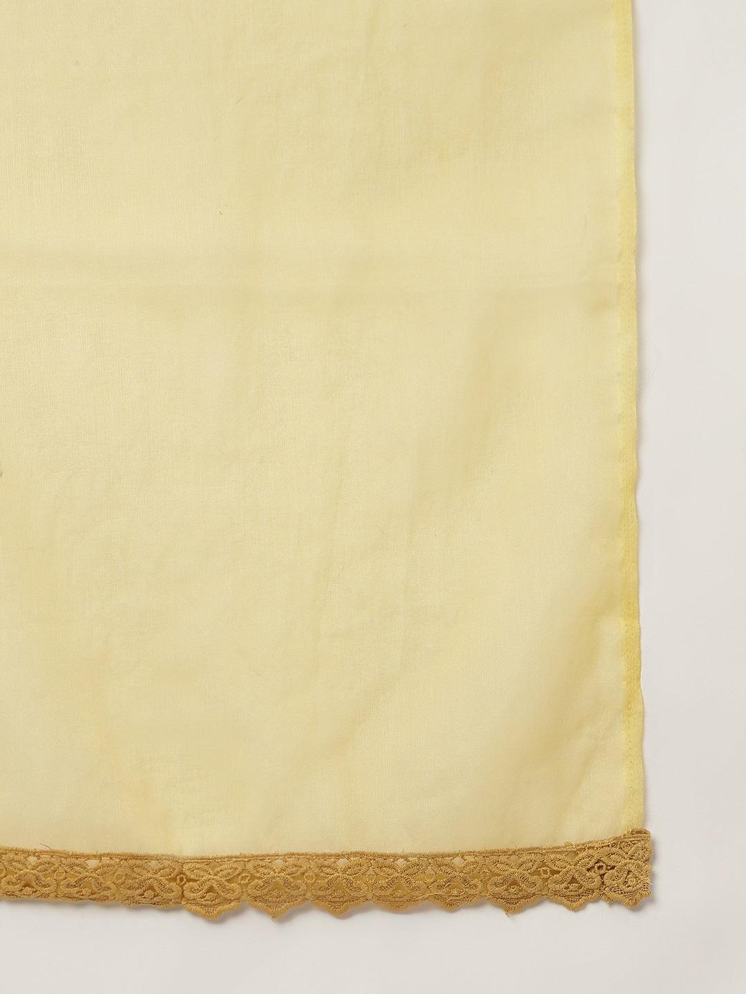 Beige-Poly-Chanderi-Floral-Printed-3-Piece-Kurta