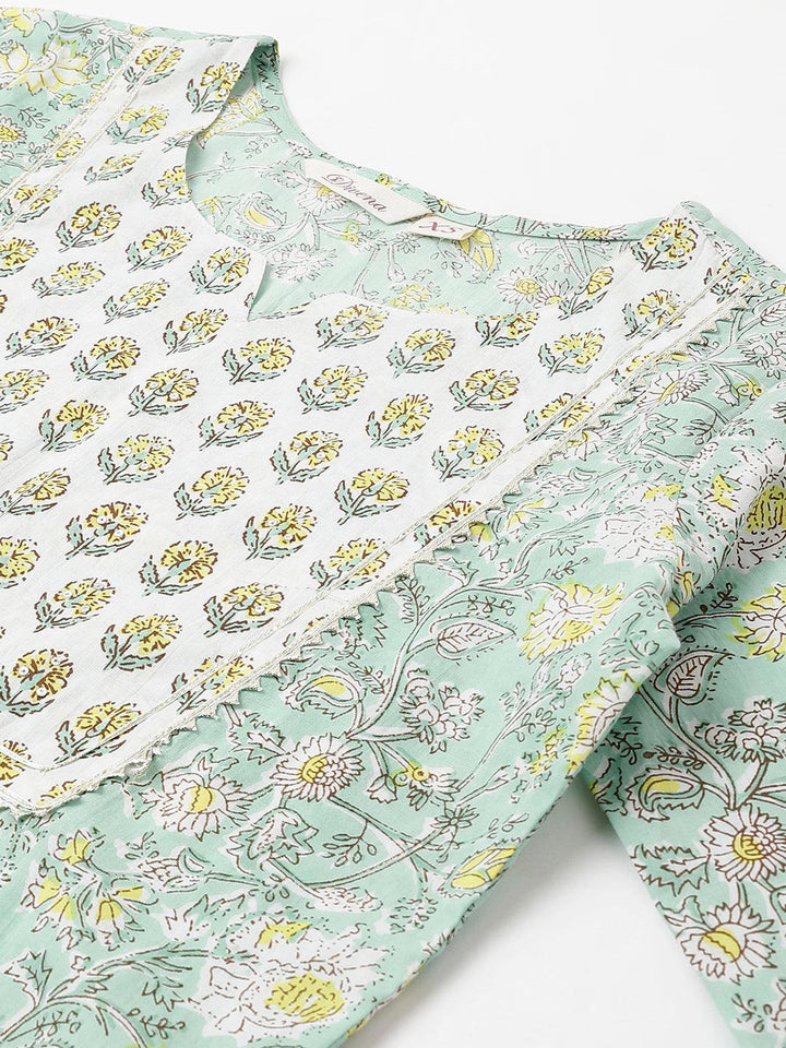 Mint-Green-Pure-Cotton-Floral-Printed-3-Piece-Kurta-Set