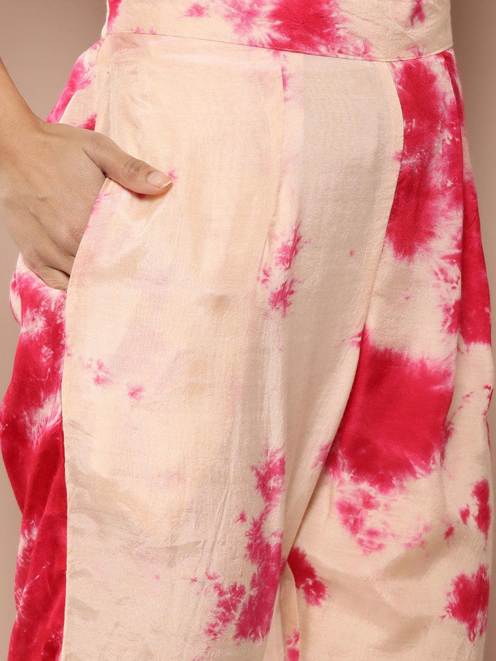 Dusty-Pink-Silk-Blend-Tie-And-Dye-Printed-3-Piece-Kurta-Set