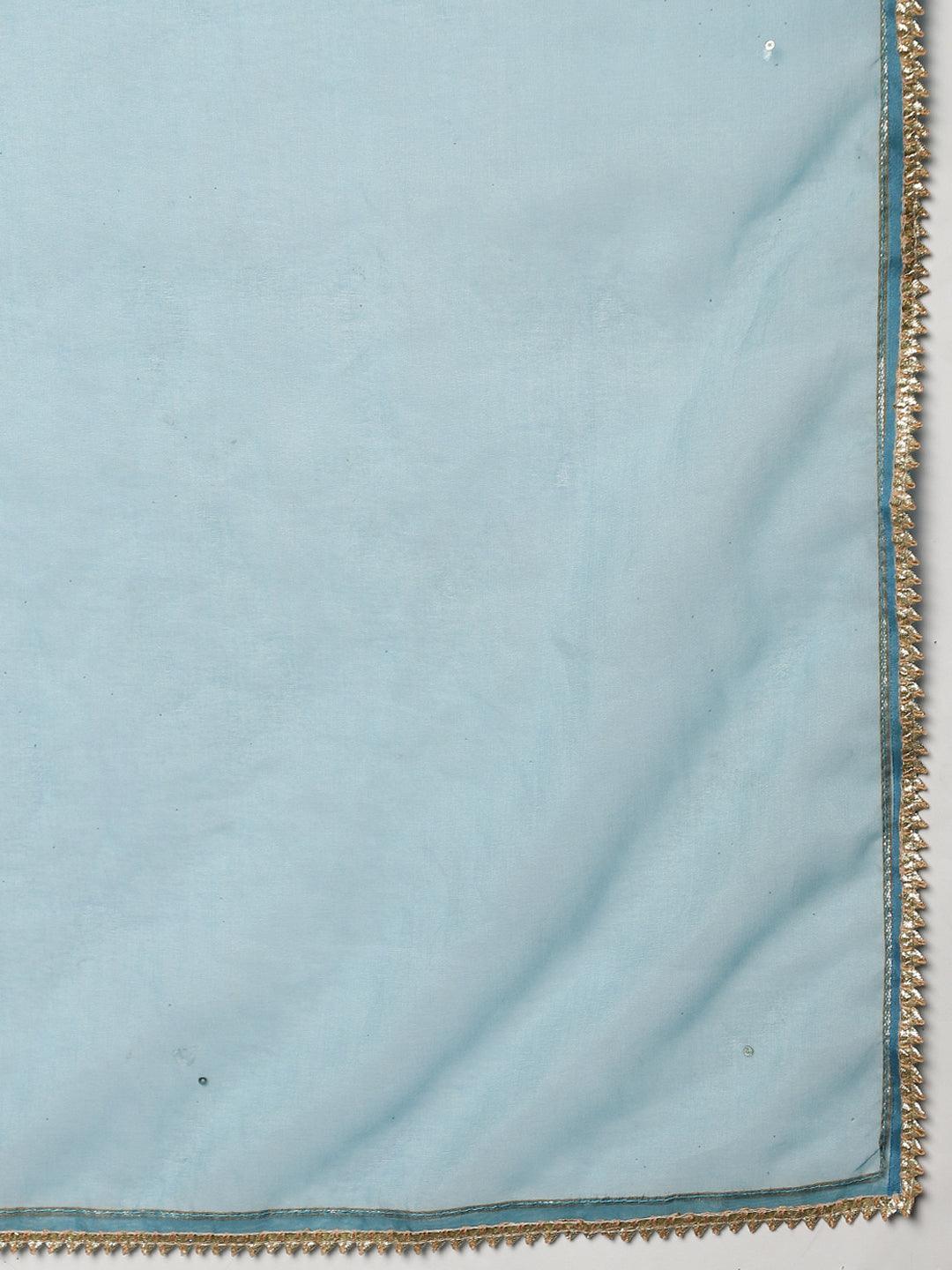 Teal-Blue-Muslin-Embroidery-3-Piece-Kurta-Set