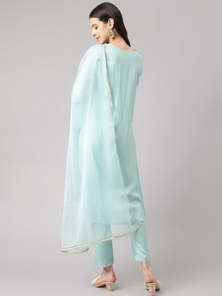 Sea-Green-Muslin-3-Piece-Kurta-Set-With-Organza-Dupatta