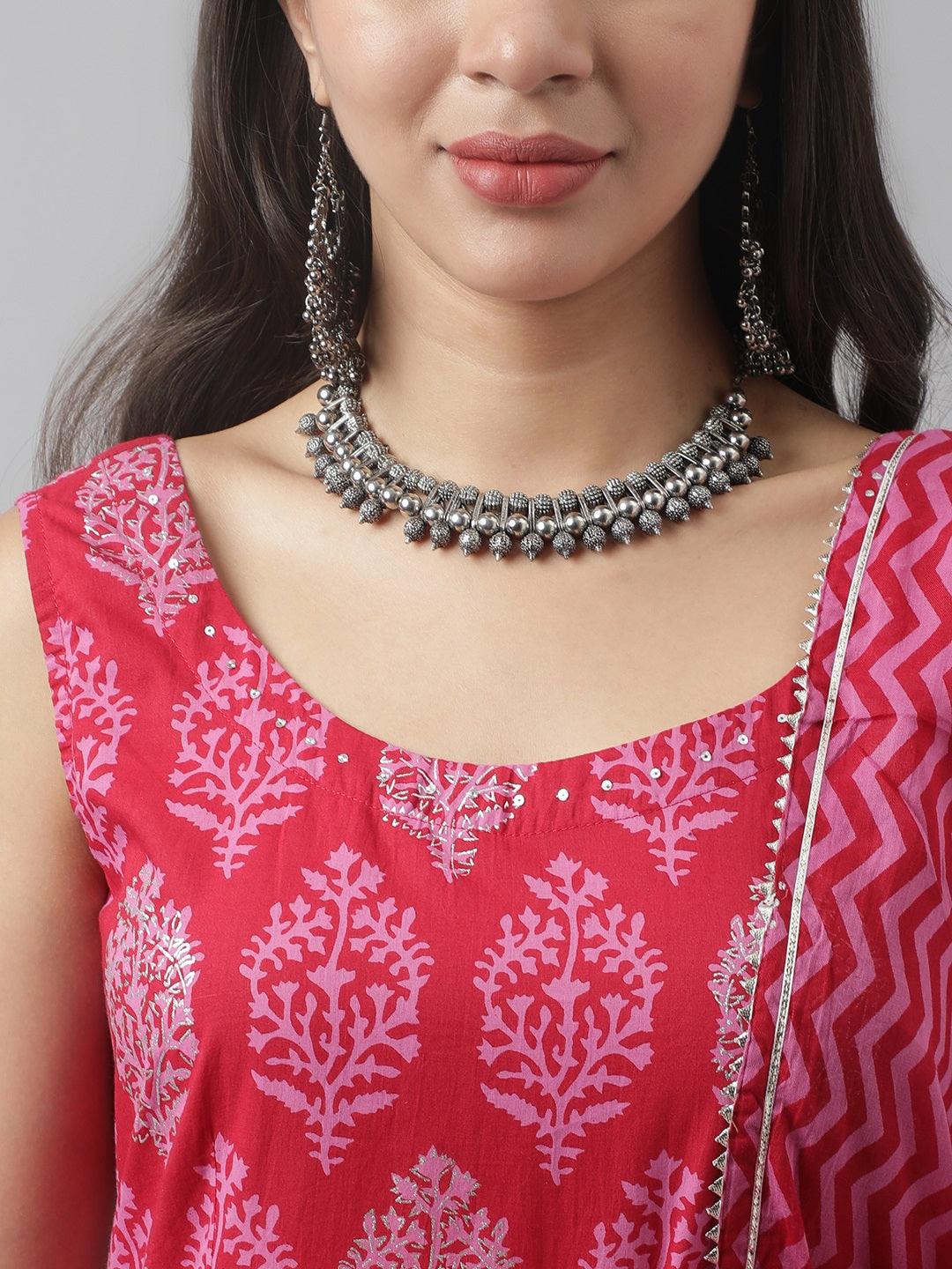 Red-Cotton-Floral-Printed-Straight-3-Piece-Kurta-Set