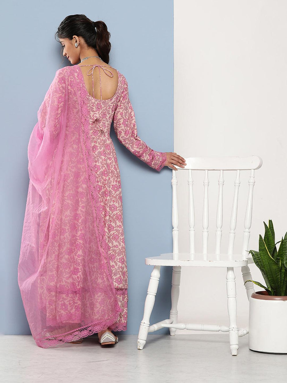 Lilac-Pure-Cotton-Floral-Printed-3-Piece-Anarkali-Set