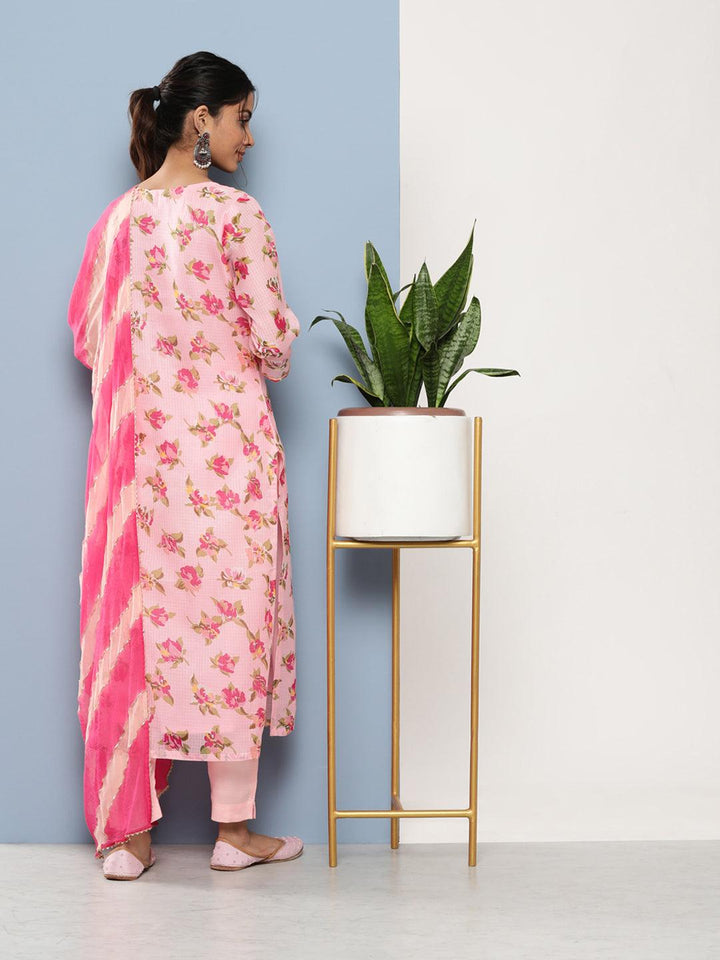 Pink-Pure-Cotton-Floral-Printed-3-Piece-Kurta-Set-S