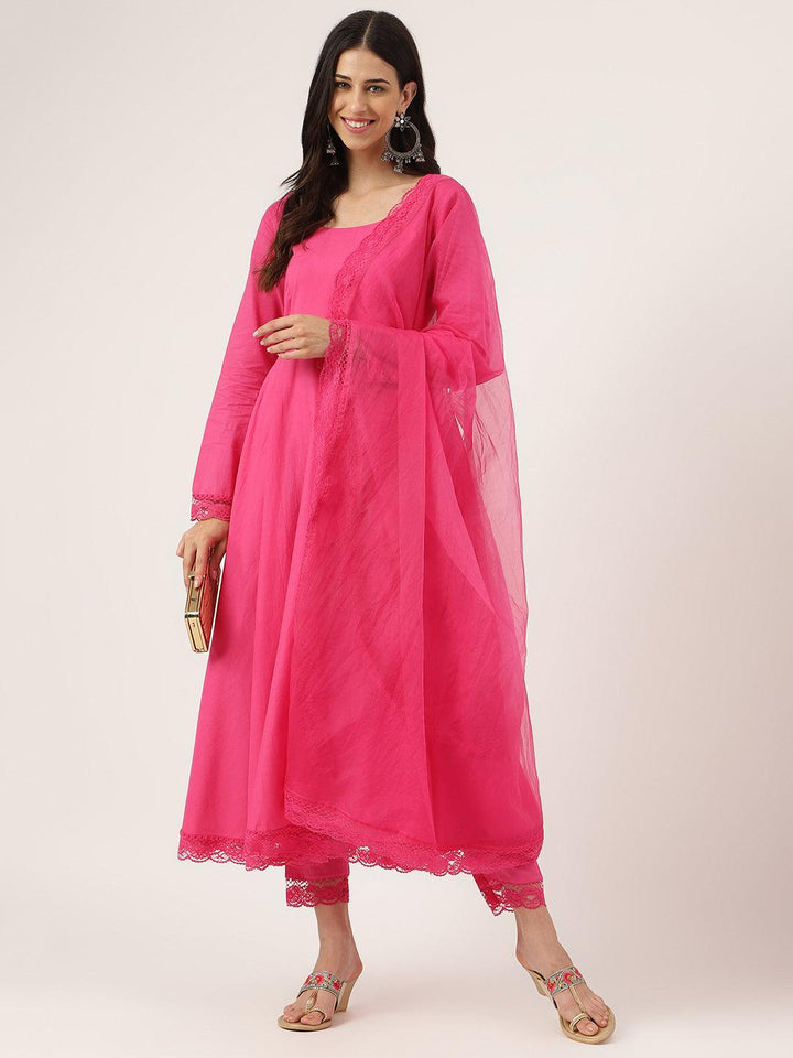Pink-Pure-Cotton-Solid-3-Piece-Anarkali-Set