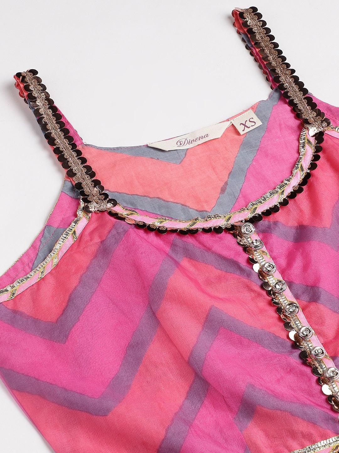 Turquoise-Blue-Cotton-Sleeves-Less-3-Piece-Sharara-Set