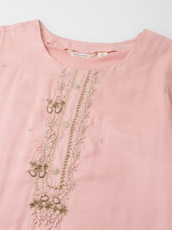 Baby-Pink-Chanderi-Embroidered-3-Piece-Kurta-Set