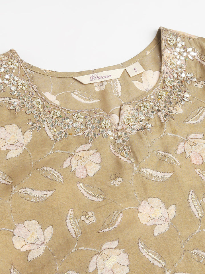 Olive-Cotton-Embroidered-Cotton-3-Piece-Kurta-Set