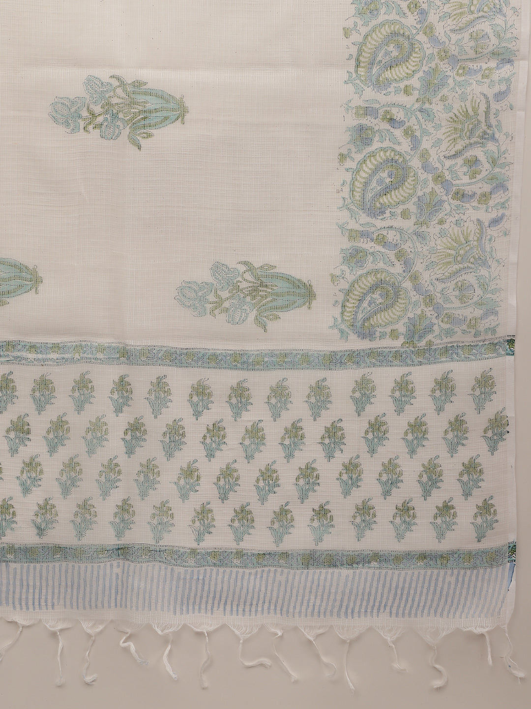 Light-Green-Cotton-Hand-Block-Print-3-Piece-Kurta-Set