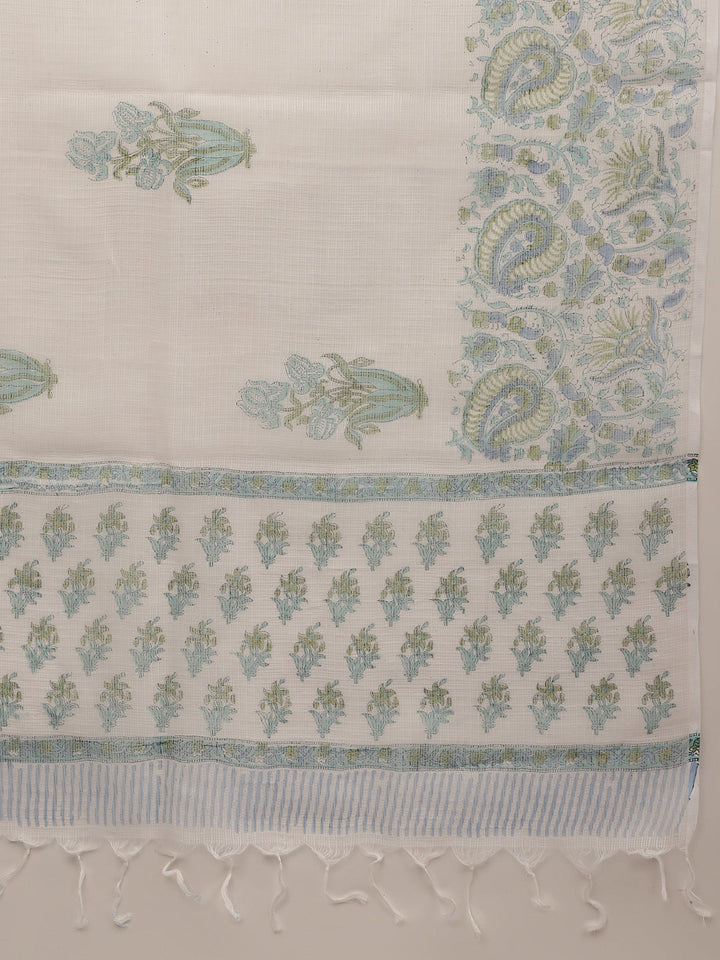 Light-Green-Cotton-Hand-Block-Print-3-Piece-Kurta-Set