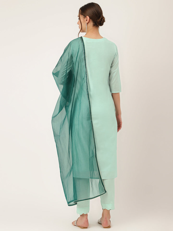 Sea-Green-Chanderi-Embroidered-3-Piece-Kurta-Set