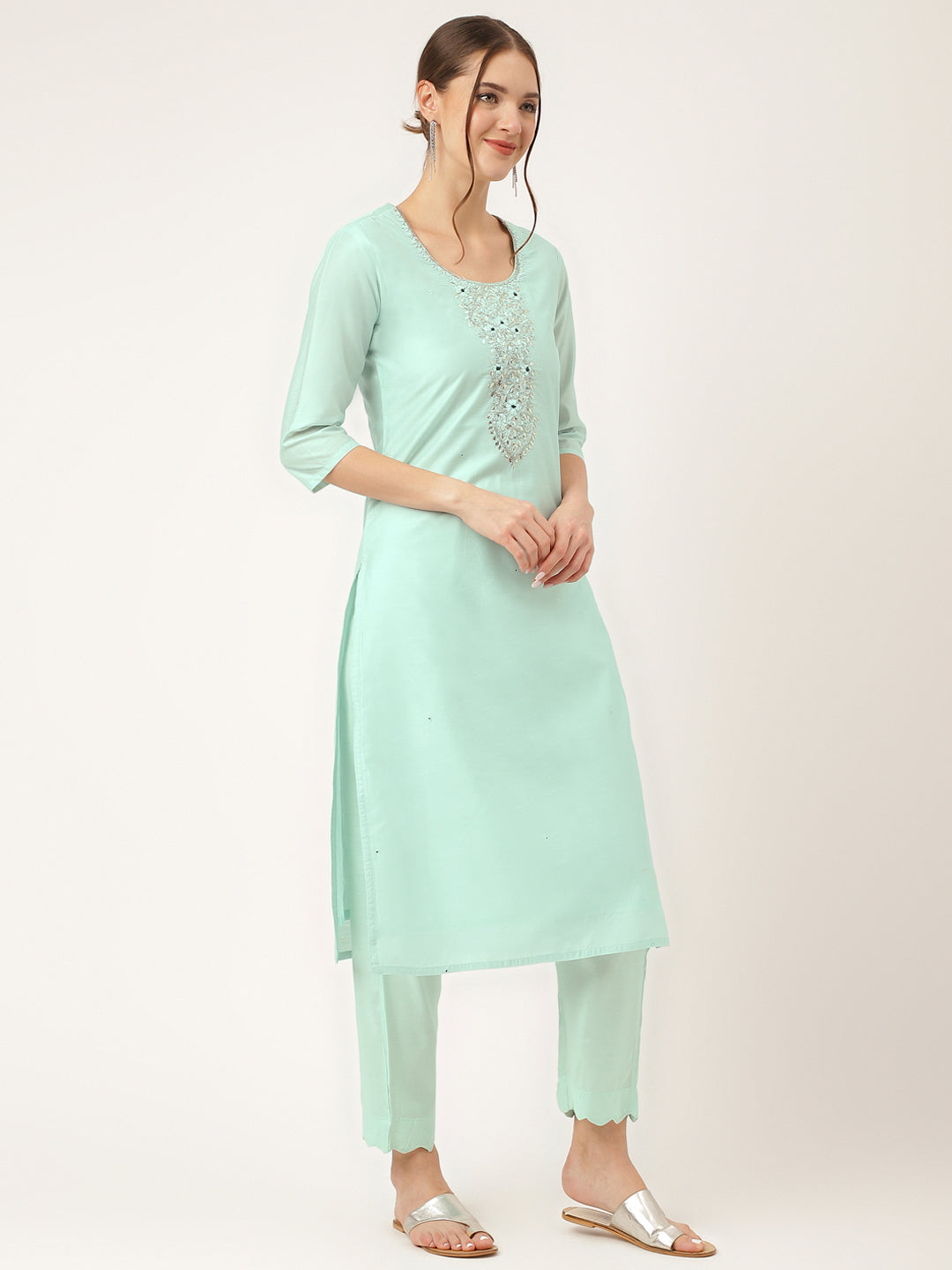 Sea-Green-Chanderi-Embroidered-3-Piece-Kurta-Set