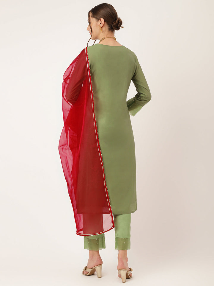 Green-Chanderi-Embroidered-3-Piece-Kurta-Set