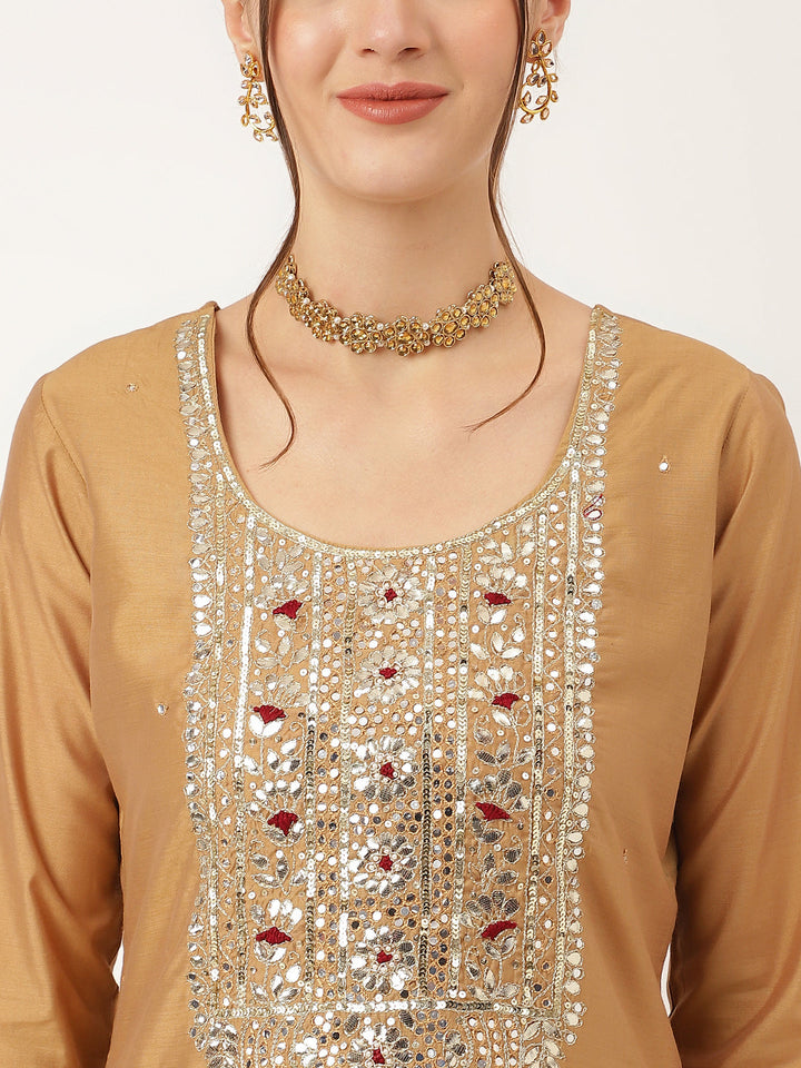Brown-Chanderi-Embroidered-3-Piece-Kurta-Set