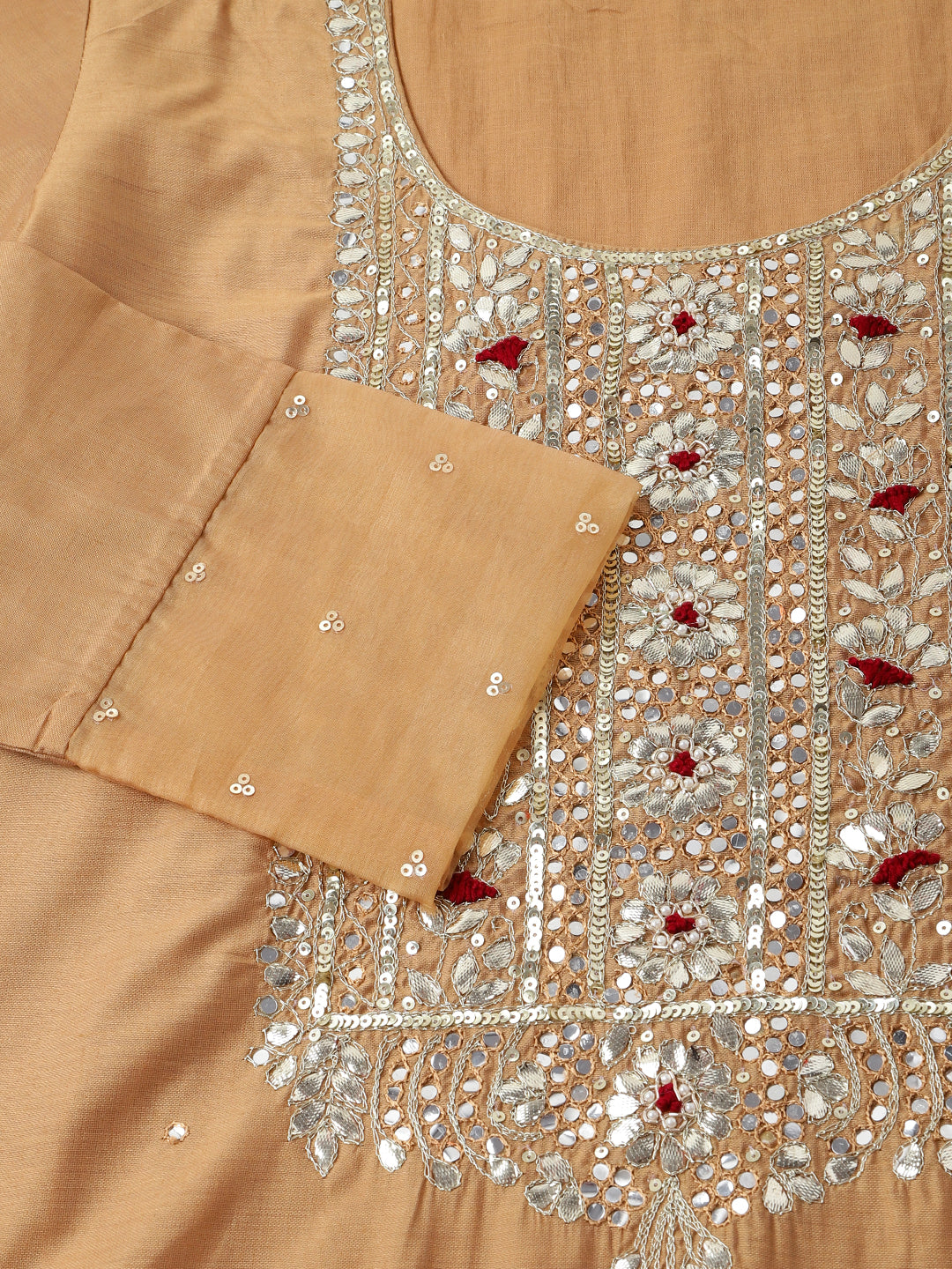 Brown-Chanderi-Embroidered-3-Piece-Kurta-Set