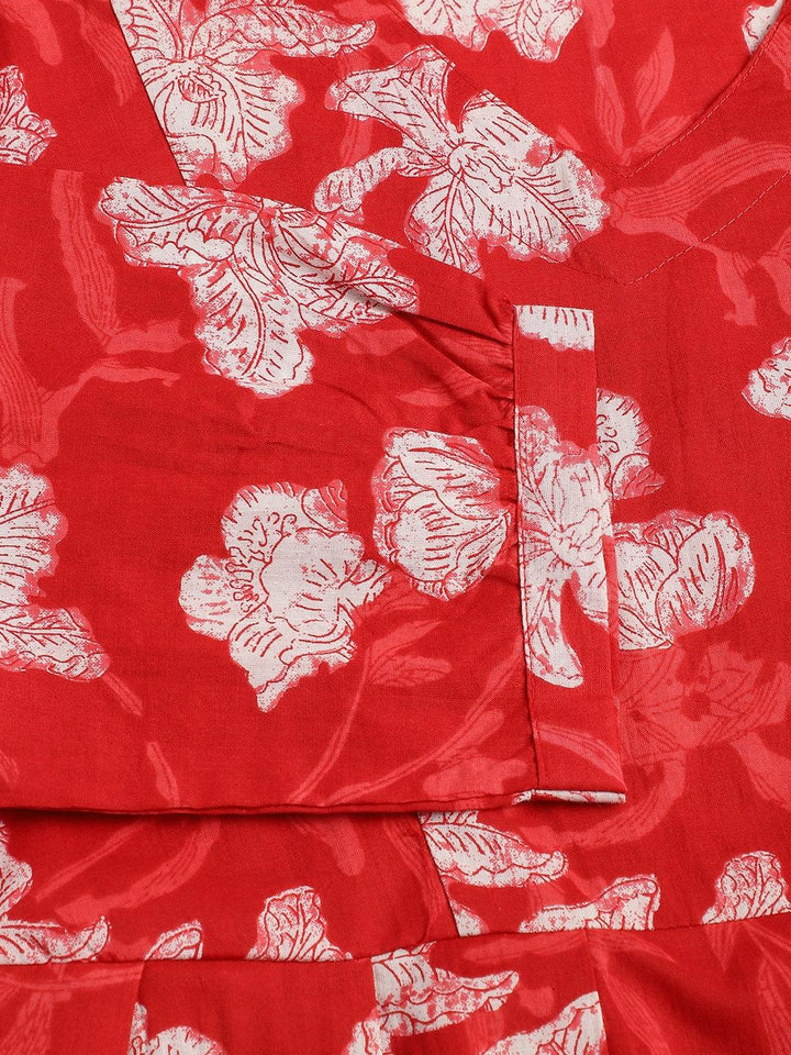 Red-Cotton-Peplum-Co-Ords-Sets