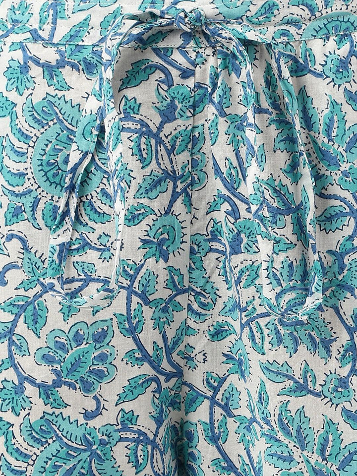 White-Cotton-Floral-Printed-Peplum-Co-Ords-Sets