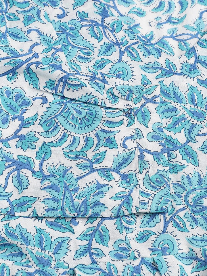 White-Cotton-Floral-Printed-Peplum-Co-Ords-Sets