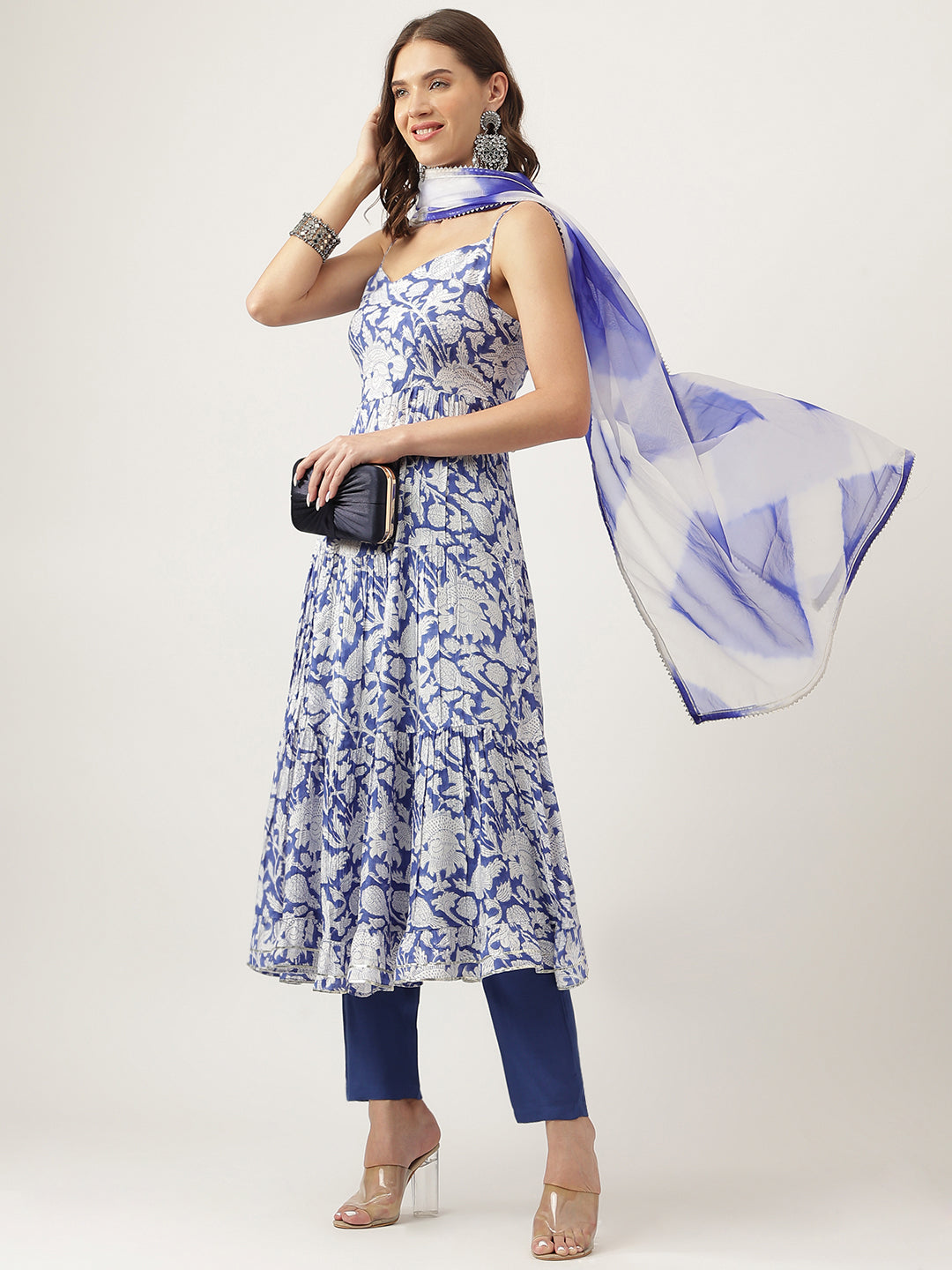 Blue-Muslin-Floral-Printed-3-Piece-Kurta-Set