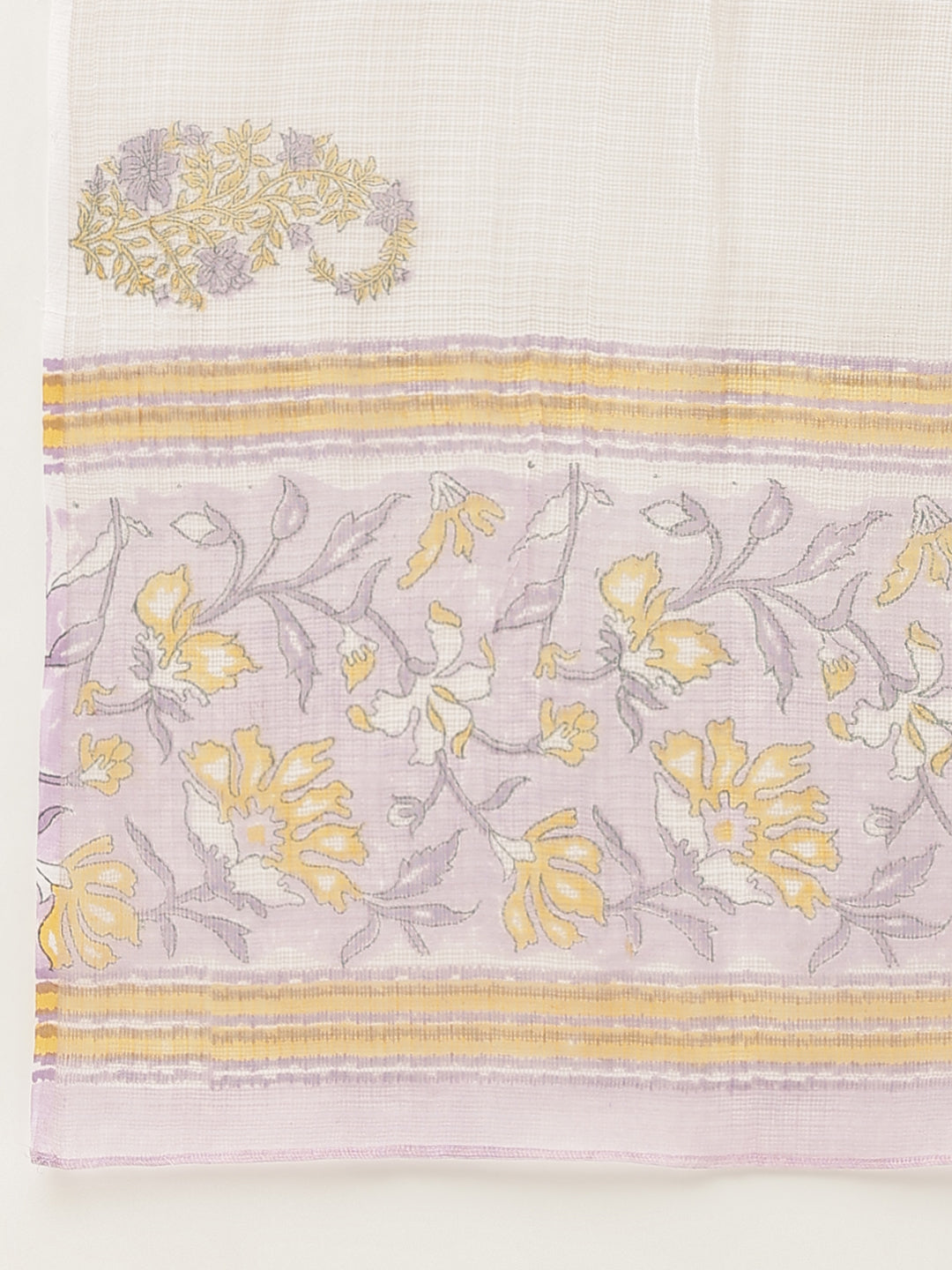Lavender-Cotton-Hand-Block-Floral-Printed-3-Piece-Kurta-Set