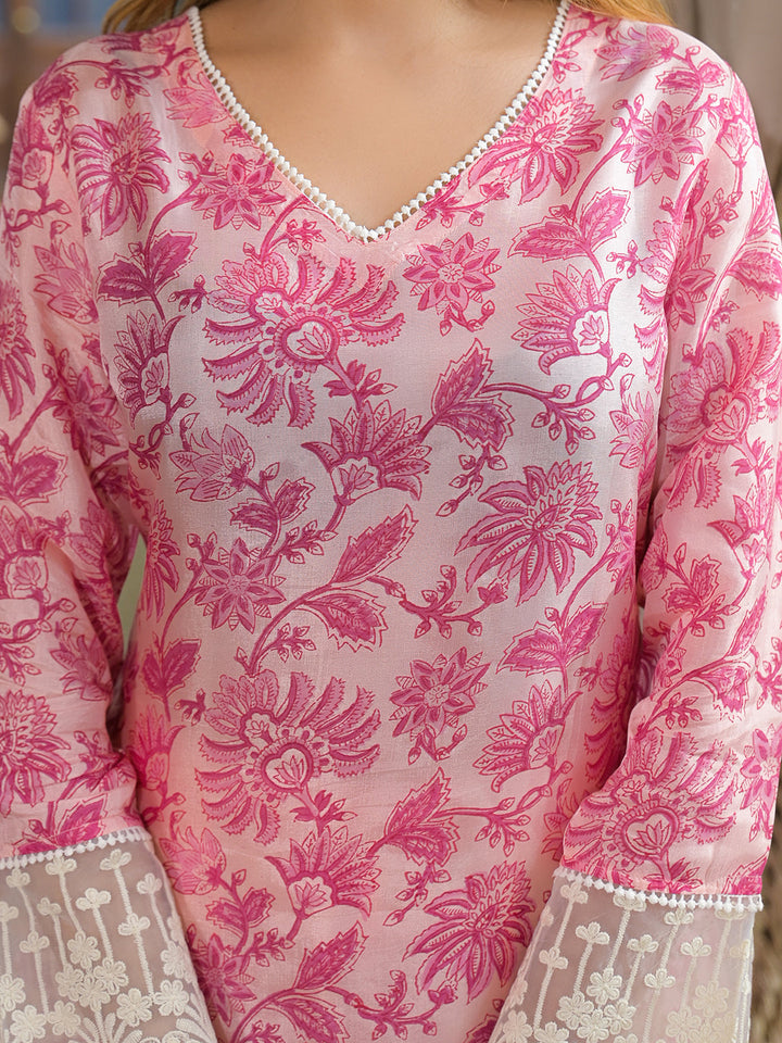 Pink-Silk-Blend-Tussar-Silk-Straight-3-Piece-Kurta-Set