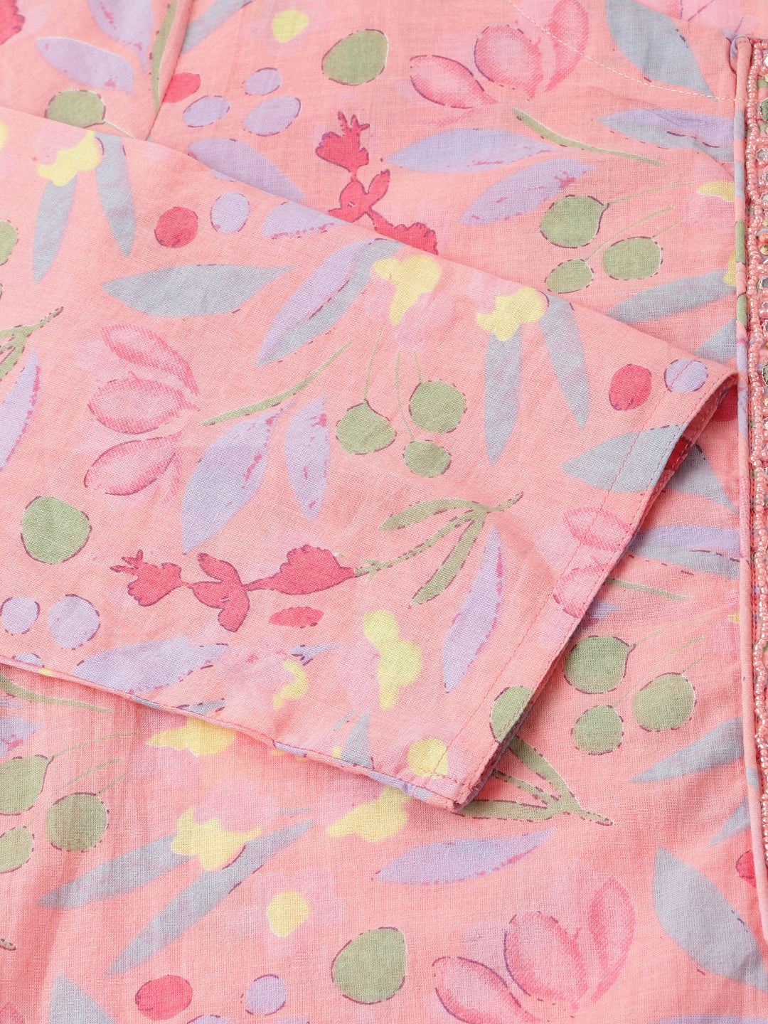 Pink-Cotton-Floral-Print-3-Piece-Kurta-Set